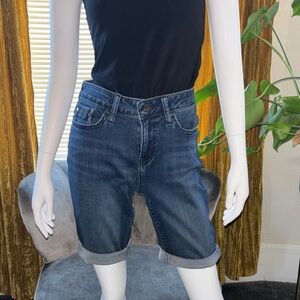 Calvin Klein Jeans Dark Blue Rolled Cuffed Denim Shorts